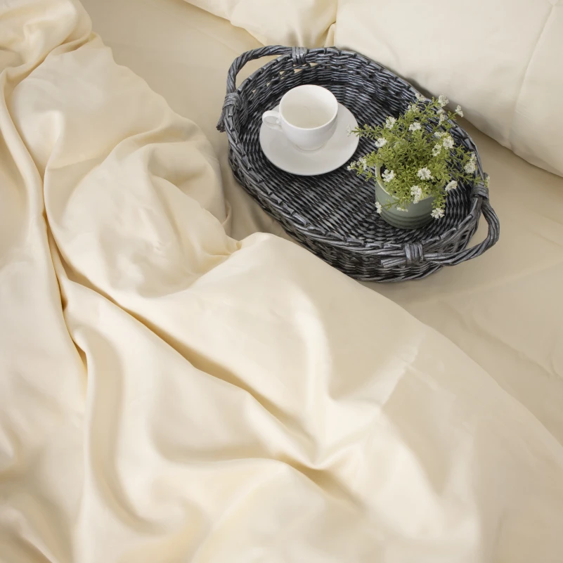 Комплект постельного белья Сатин "0840 Ivory" - 8