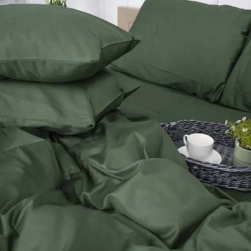 Комплект постільної білизни Сатин "0844 Green Olive"