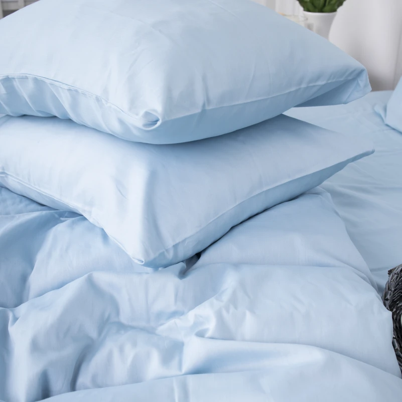 Комплект постельного белья Сатин "0842 Light Blue"
