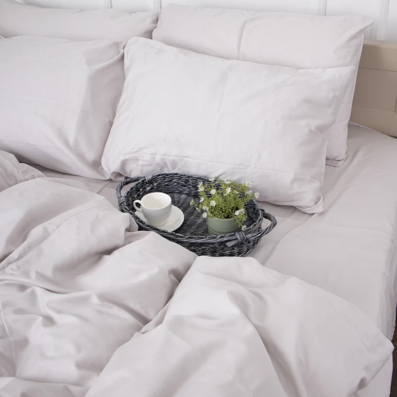 Простынь на резинке Сатин "0841 Powder" высота 25 см (детские 10 см) - 8