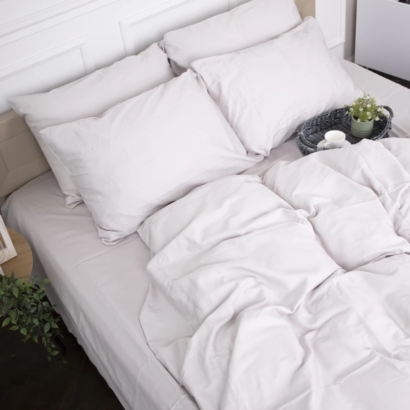 Простынь на резинке Сатин "0841 Powder" высота 25 см (детские 10 см) - 9