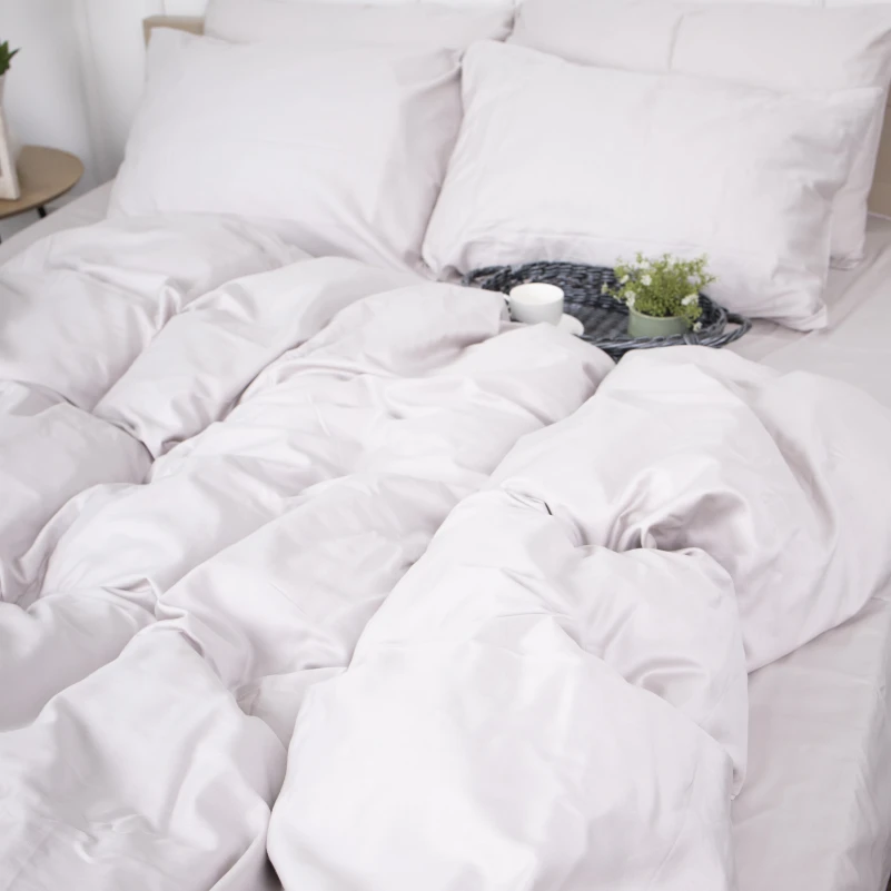 Простынь на резинке Сатин "0841 Powder" высота 25 см (детские 10 см) - 10