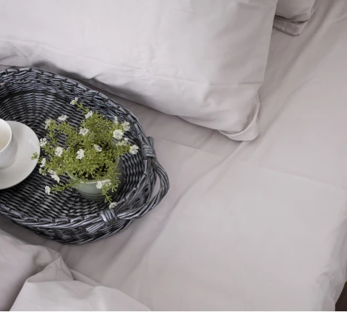 Простынь на резинке Сатин "0841 Powder" высота 25 см (детские 10 см) - 2