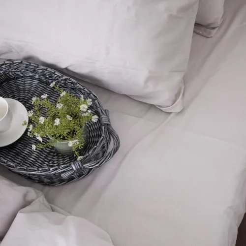 Простынь на резинке Сатин "0841 Powder" высота 25 см (детские 10 см) - 2