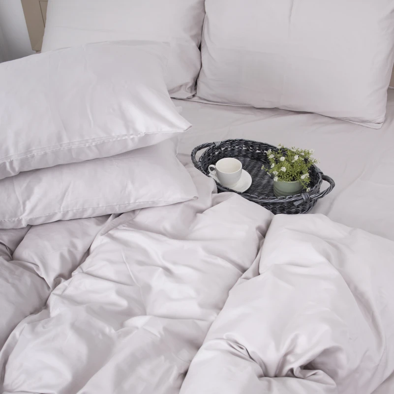 Простынь на резинке Сатин "0841 Powder" высота 25 см (детские 10 см) - 5