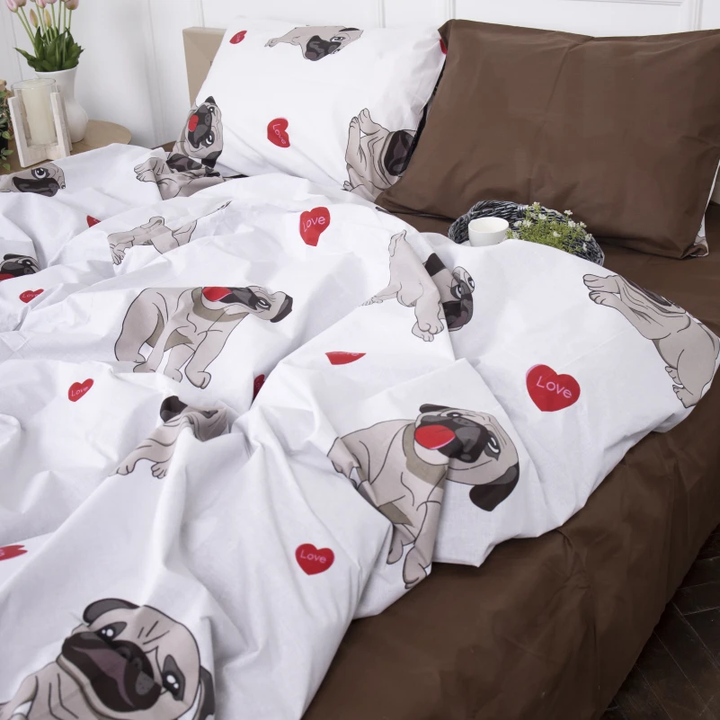 Пододеяльник Бязь 17-0566 Pug-dog - 2