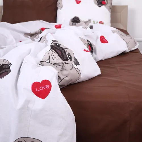 Простирадло Бязь 17-0566 Pug-dog