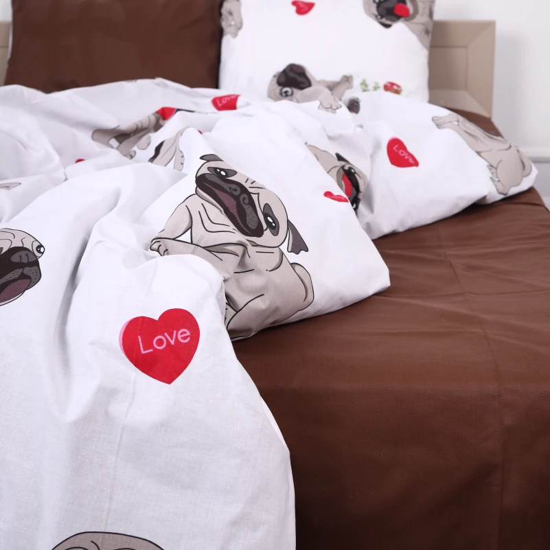 Пододеяльник Бязь 17-0566 Pug-dog - 4