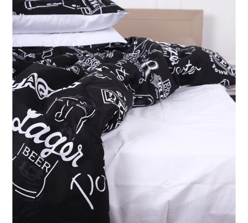 Простирадло MirSon Ranforce Elite 17-0510 Beer Bar blac