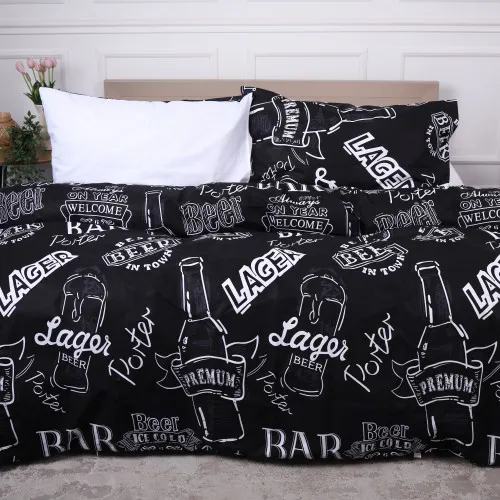 Комплект постельного белья MirSon Ranforce Elite 17-0510 Beer Bar blac