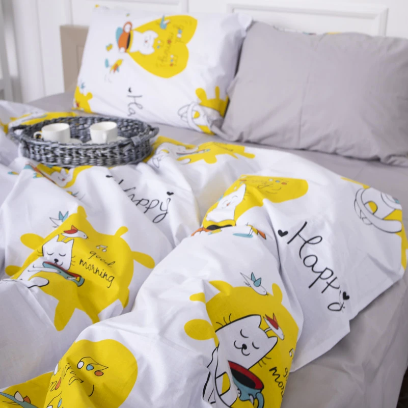 Пододеяльник Бязь 17-0574 Good Morning Cat - 1