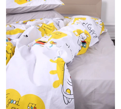 Простирадло MirSon Ranforce Elite 17-0574 Good Morning Cat