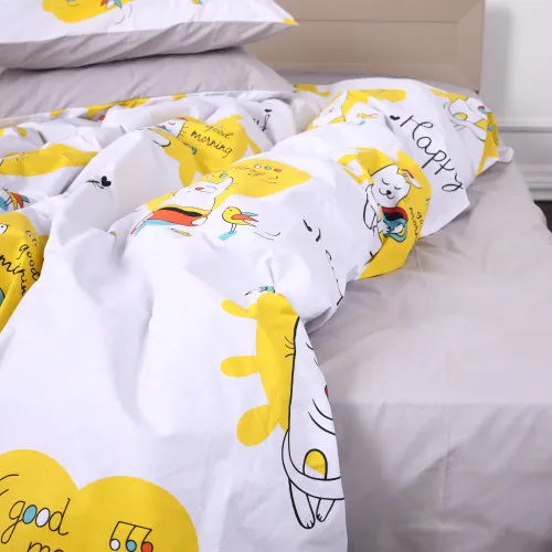 Простынь MirSon Ranforce Elite 17-0574 Good Morning Cat