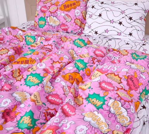 Підковдра Бязь 17-0512 Bombs pink