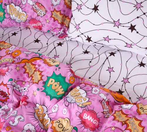 Простирадло MirSon Ranforce Elite 17-0512 Bombs pink - 2