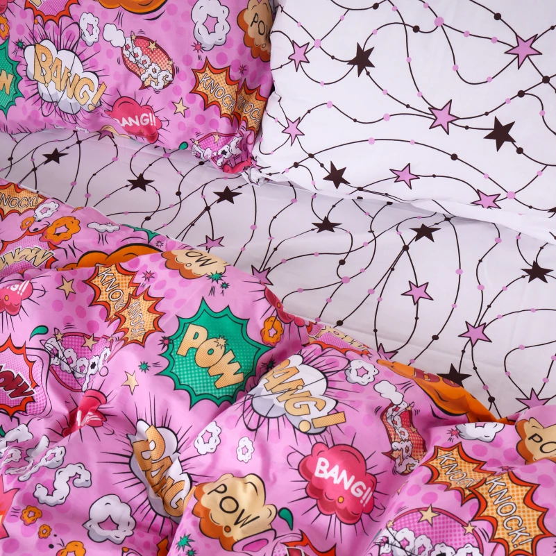 Пододеяльник Бязь 17-0512 Bombs pink - 1