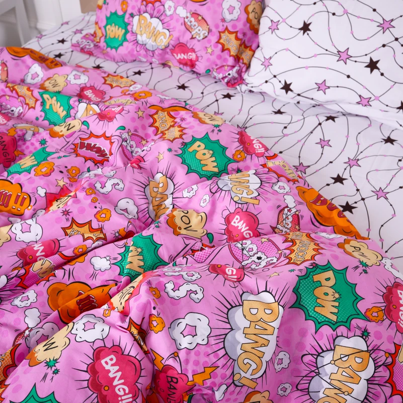 Пододеяльник Бязь 17-0512 Bombs pink - 3