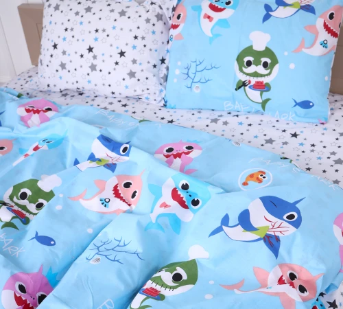 Підковдра Бязь 17-0521 Sharks blue - 2