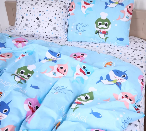 Підковдра Бязь 17-0521 Sharks blue