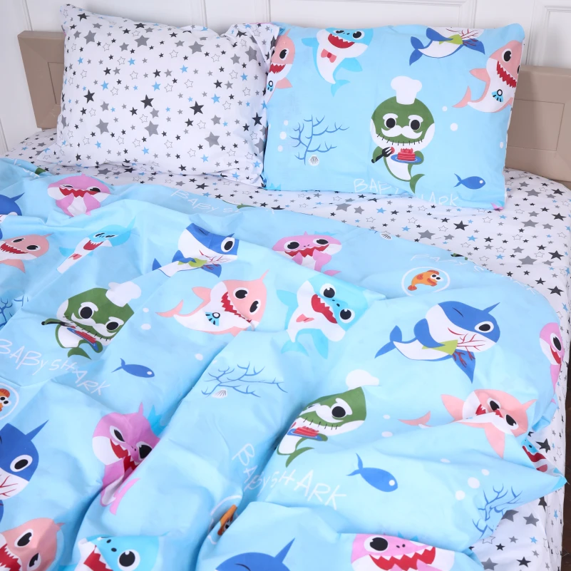Пододеяльник Бязь 17-0521 Sharks blue