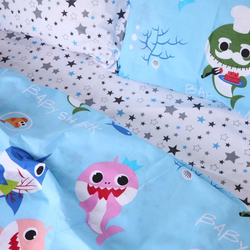 Пододеяльник Бязь 17-0521 Sharks blue - 4