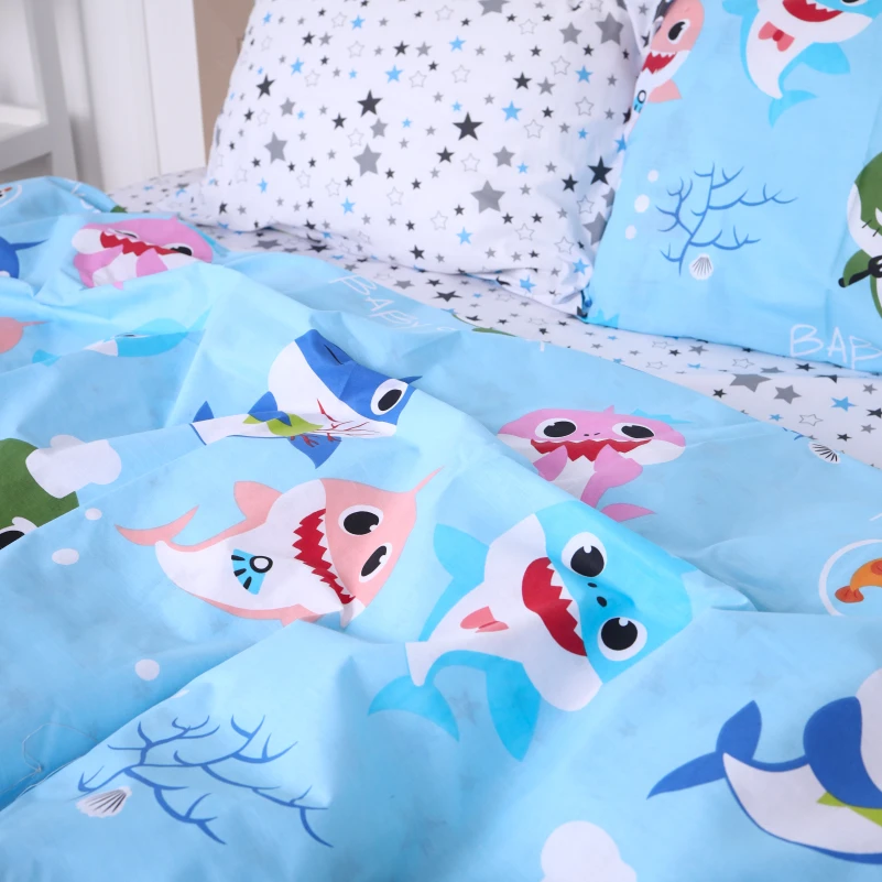 Пододеяльник Бязь 17-0521 Sharks blue - 2