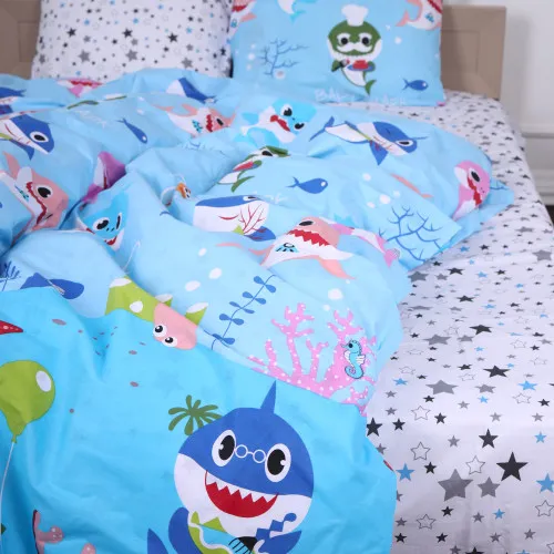 Простынь Бязь 17-0521 Sharks blue