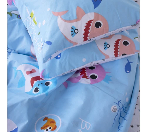 Наволочка Бязь 17-0521 Sharks blue