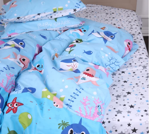 Простирадло MirSon Ranforce Elite 17-0521 Sharks blue - 2