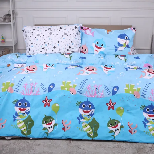 Комплект постельного белья MirSon Ranforce Elite 17-0521 Sharks blue