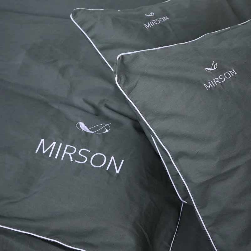 Комплект постільної білизни Ranforce Elite Corner 16-7000 "Green Grey" - 1