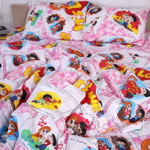 Простирадло Бязь 17-0109 Love - 2