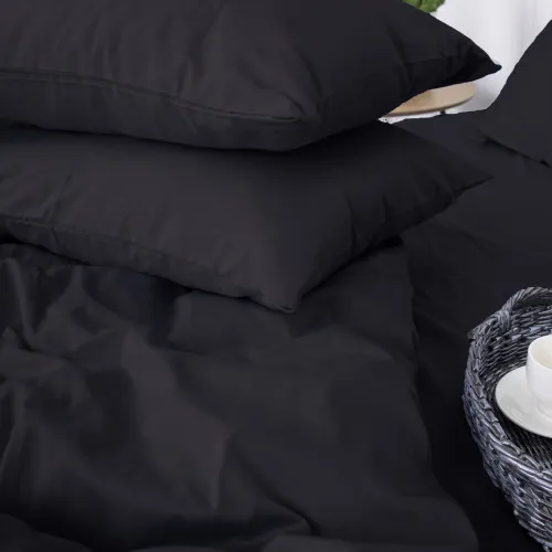 Комплект постільної білизни Сатин "0848 Blue Black"