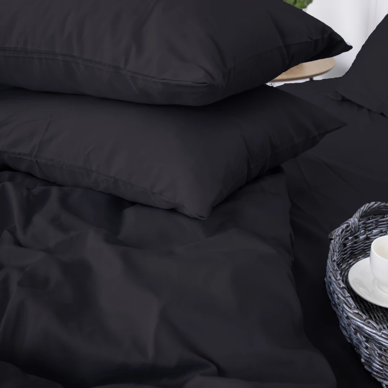 Комплект постельного белья Сатин "0848 Blue Black"