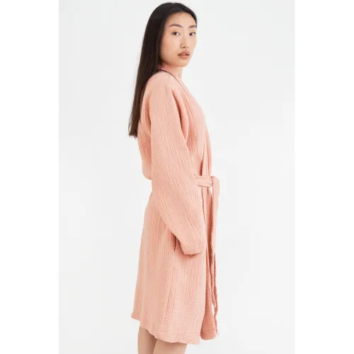Халат С №602 Muslin robe Powdery - 4