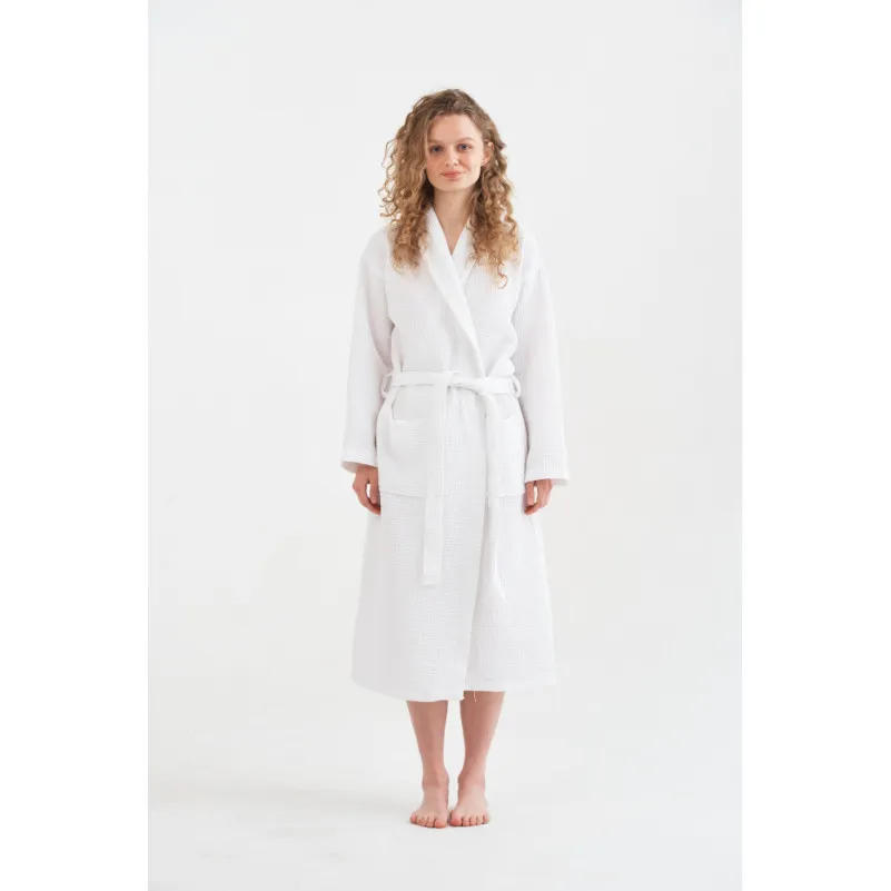 Халат С №303 Waffle robe White - 2