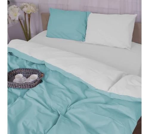Постельное белье Бязь White-mint (11-2107+11-2208)