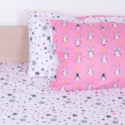 Наволочка Бязь 17-0528 Bunnies pink