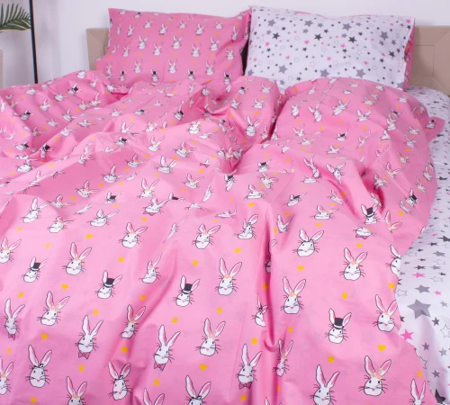 Підковдра Бязь 17-0528 Bunnies pink