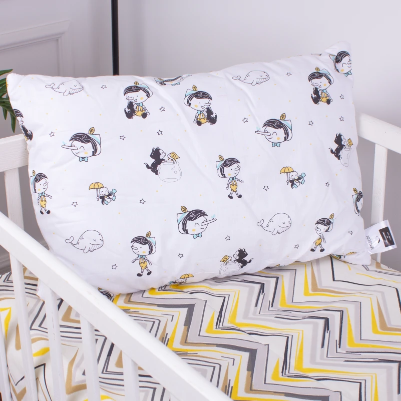 Подушка антиаллергенная №3802 Kids Time 18-0003 Pinokio EcoSilk бязь (низкая)
