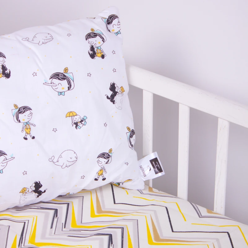 Подушка антиаллергенная №3802 Kids Time 18-0003 Pinokio EcoSilk бязь (низкая) - 1
