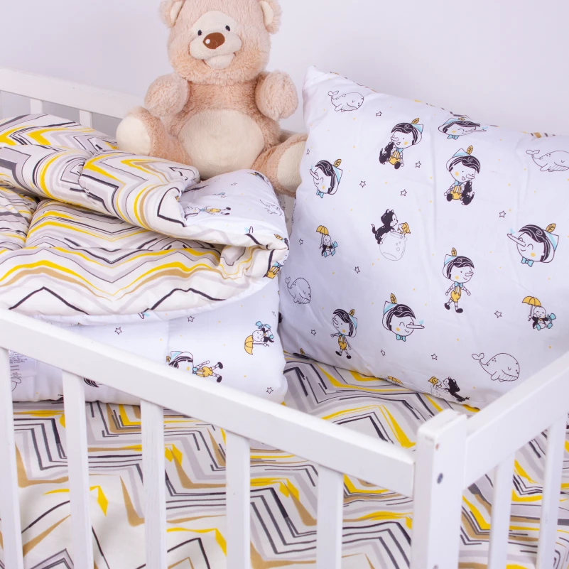 Подушка антиаллергенная №3802 Kids Time 18-0003 Pinokio EcoSilk бязь (низкая) - 3