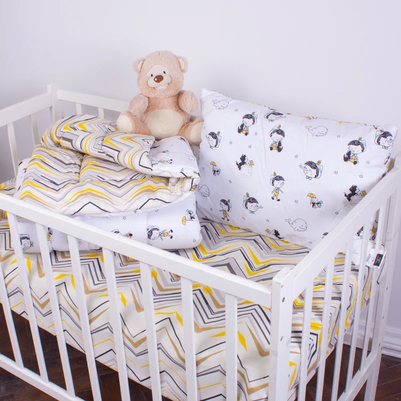 Подушка антиаллергенная №3802 Kids Time 18-0003 Pinokio EcoSilk бязь (низкая) - 4