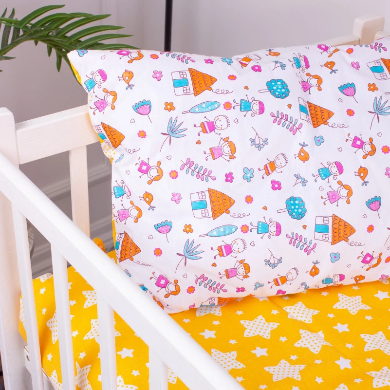 Подушка антиаллергенная №3801 Kids Time 18-0002 Sweet Home EcoSilk бязь (низкая) - 3