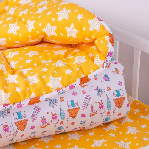 Ковдра антиалергенна №3801 Kids Time 18-0002 Sweet Home бязь (зимова) - 2