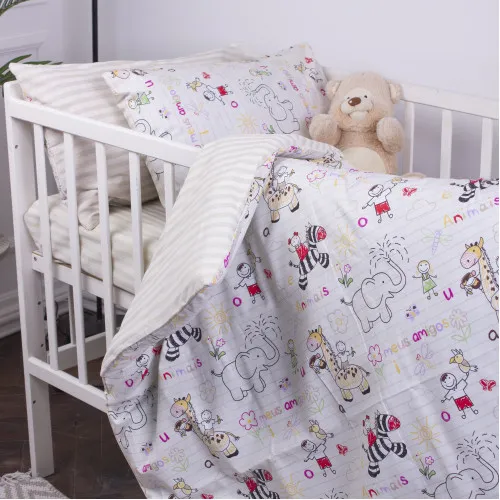 Дитячий комплект постільної білизни Ranforce Elite Kids Time 19-0001 Animais