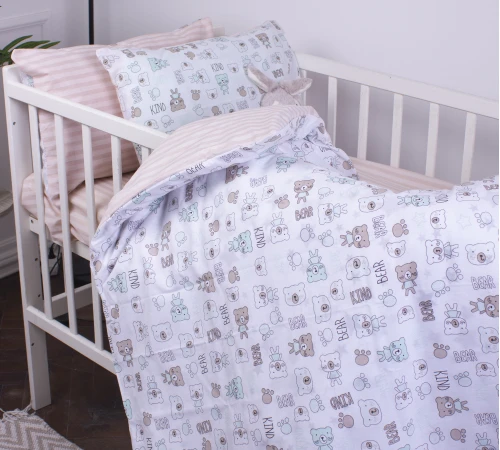 Дитячий комплект постільної білизни Ranforce Elite Kids Time 19-0002 Pretty Bears