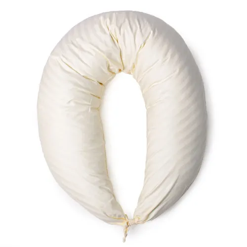 Подушка для вагітних та годування №10081 Satin Stripe "Soft Yellow" EcoSilk сатин