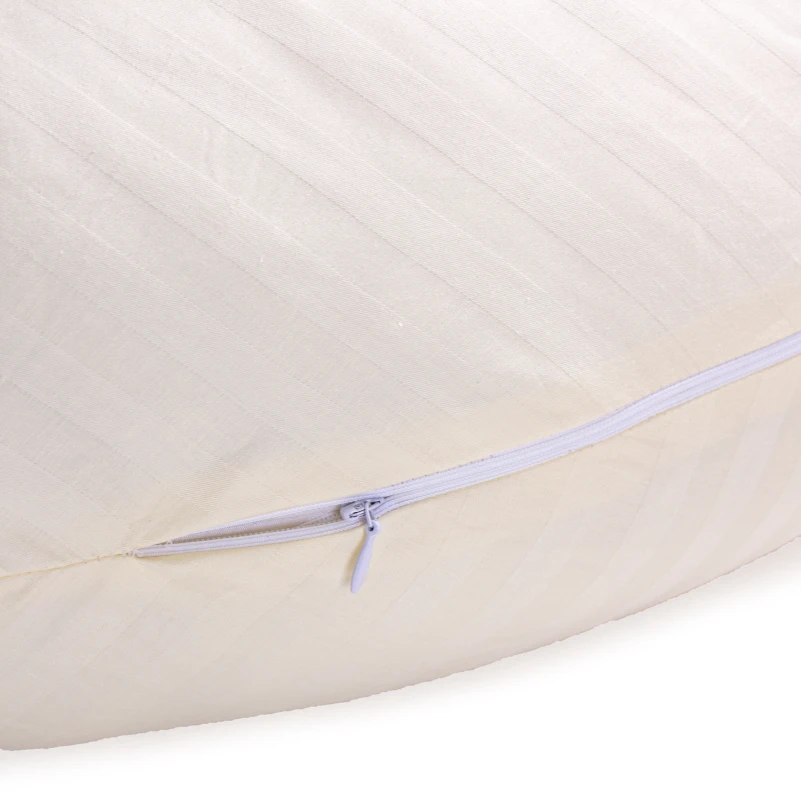 Подушка для беременных и кормления №10081 Satin Stripe "Soft Yellow" EcoSilk сатин - 6