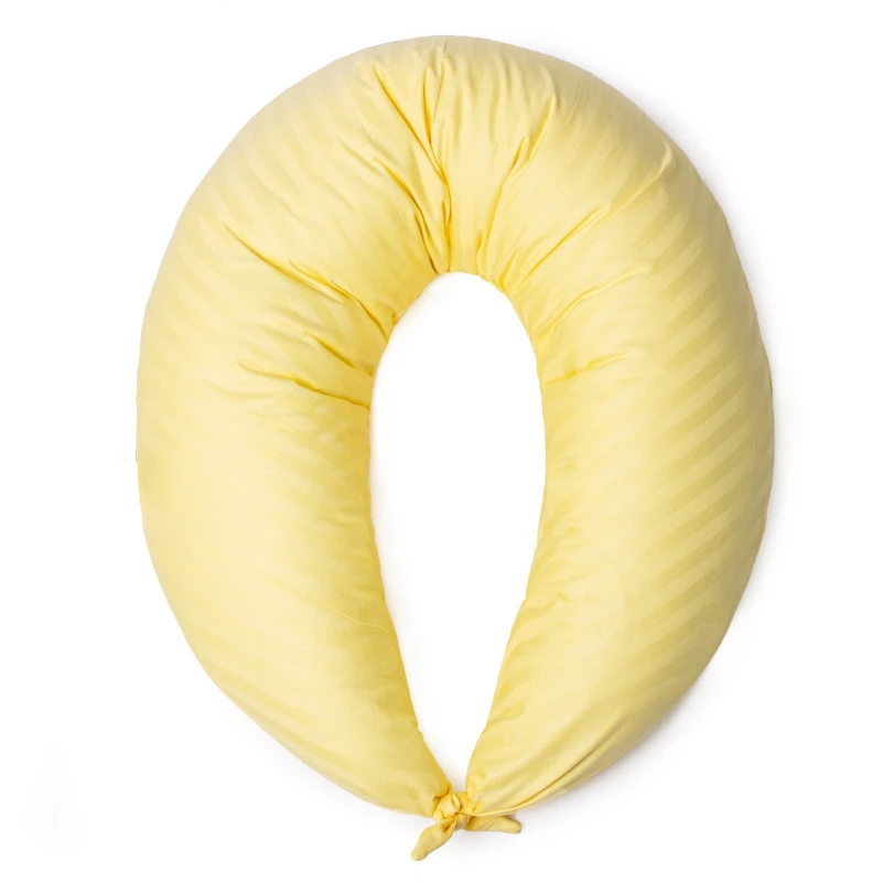 Подушка для беременных и кормления №10129 Satin Stripe 30-0003 Intense Yellow EcoSilk сатин